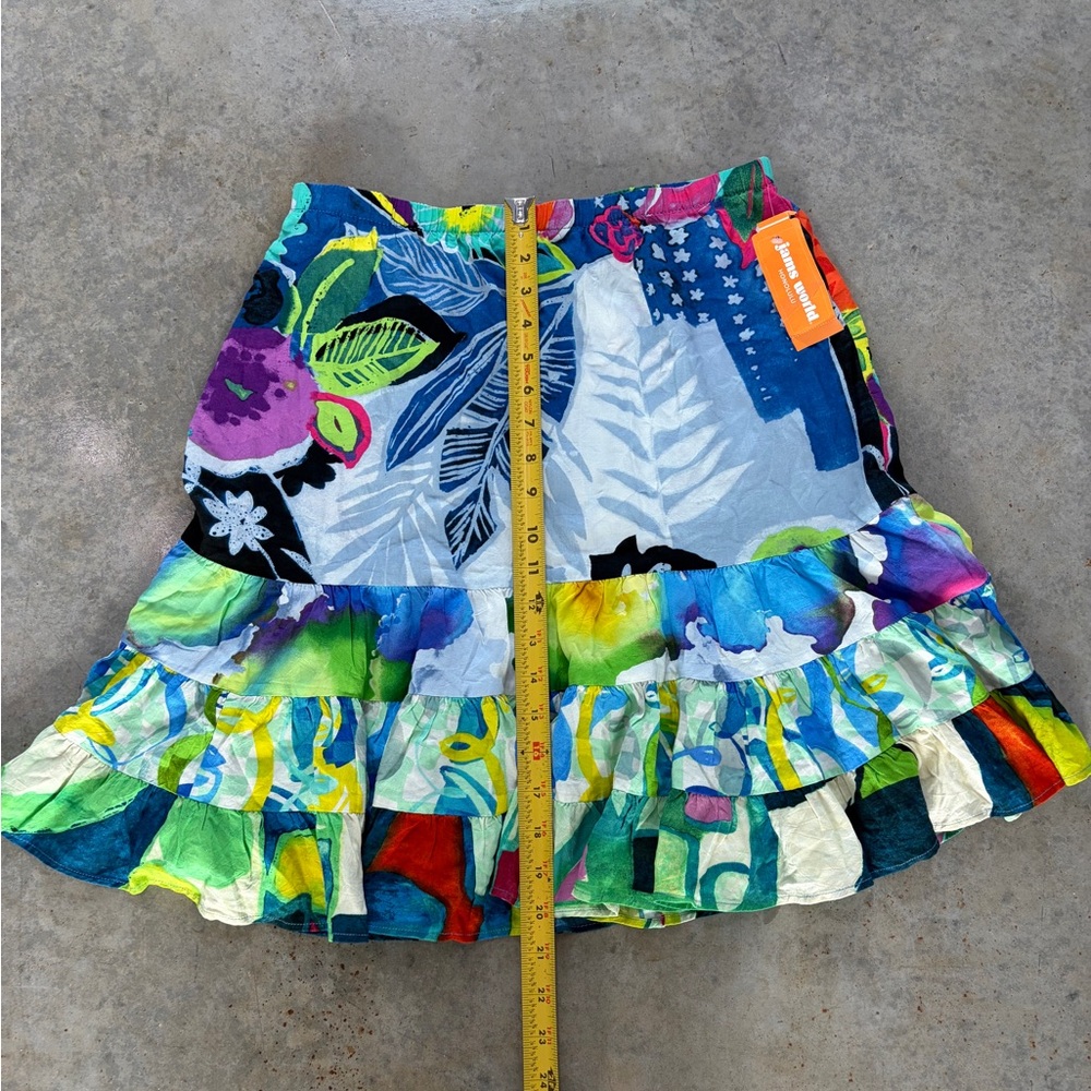 Jams Words Colorful Tiered Floral Skirt - Picture 4 of 12